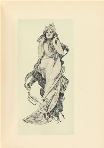 VARIOUS ARTISTS. LES CHANSONS ETERNELLES. Book. 1898. 11x8 inches, 28x22 cm. Bibliotheque Artistique et Litteraire, Paris.